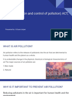 AIR (Prevention and Control of Pollution) ACT, 1981: Presented By: B.Saisri Anjani