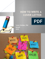 How To Write A Cover Letter: Tamar Dolidze, PHD Batumi 2020