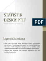 Statistik Deskriptif: Regresi Dan Korelasi Sederhana