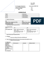 CoursePlan For AdvancedThermodynamics