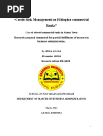 Credit Risk Management On Ethiopian Commercial Banks": Case of Selected Commercial Banks in Adama Town