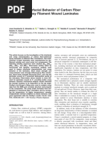 Creep and Interfacial Behavior of Carbon Fiber Reinforced Epoxy Filament Wound Laminates