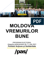 Moldova Vremurilor Bune - Program Electoral Pas