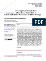 Effectiveness of Incorporation Traditional Costumes Into Educational Curriculum To Enhance Students' Awareness of Their Heritage
