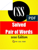 CSS Solved Pair of Words, 2020 
