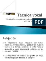 Respiración y Postura Vocal-Técnica Voca