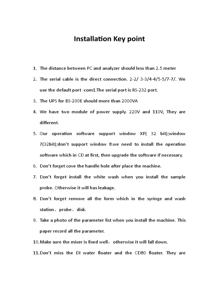 Installation Key Point | PDF | Computers