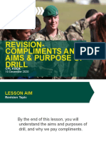 Revision-Compliments and Aims & Purpose of Drill