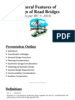 General Features of Design - Road Bridges (As Per IRC 5)