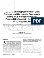 Removal and Replacement of Urea Stripper and Carbamate Condenser During PCS Nitrogen Fertilizer Planned Shutdown in October of 2001, Augusta, GA