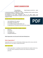 Unit II Market Segmentation