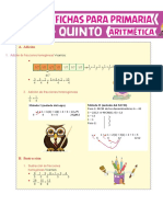 Adición y Sustracción de Números Fraccionarios para Quinto de Primaria