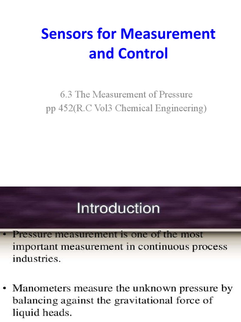 Types of Pressure Sensors Explained | PDF | Pressure Measurement ...