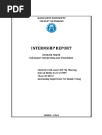 Internship Report: Hanoi Open University Faculty of English