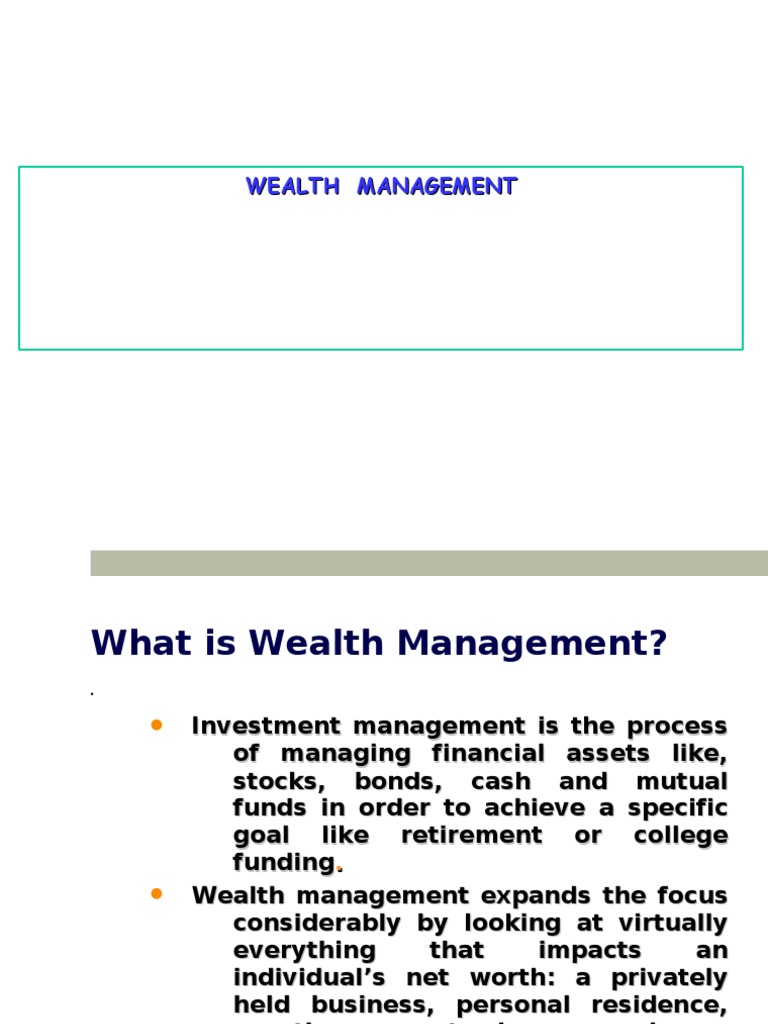 Wealth Management Business PDF Wealth Management Banks