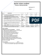 Superior Science Academy 10th Test 2 Bio