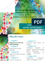 Cours 1 Génie Génétique