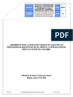 LINEAMIENTOS PARA LA DETECCIÓN Y MANEJO DE CASOS POR LOS PRESTADORES DE SERVICIOS DE SALUD, FRENTE A LA INTRODUCCIÓN DEL SARS-CoV-2 (COVID-19) A COLOMBIA.