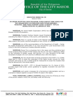 EO 29 S. 2021 Adopting Joint RIATF RTF XI Resolution No. 01 Uniform Regional Border Guidelines DS