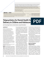 Telepsychiatry For Mental Health Service Delivery To Children and Adolescents