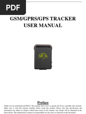 TK102 GPS Tracker User Manual | PDF | General Packet Radio Service.