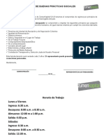 Autodeclaración Buenas Prácticas Sociales y Horario Trabajo