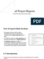 Formal Project Reports: EN-223 Research Project & Presentation