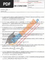 ListaFacultati - Ro Subiecte Admitere Politehnica Bucuresti - Fizica 2010