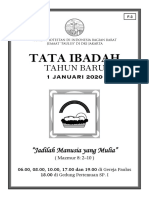 Tata Ibadah Tahun Baru 01 Januari 2020