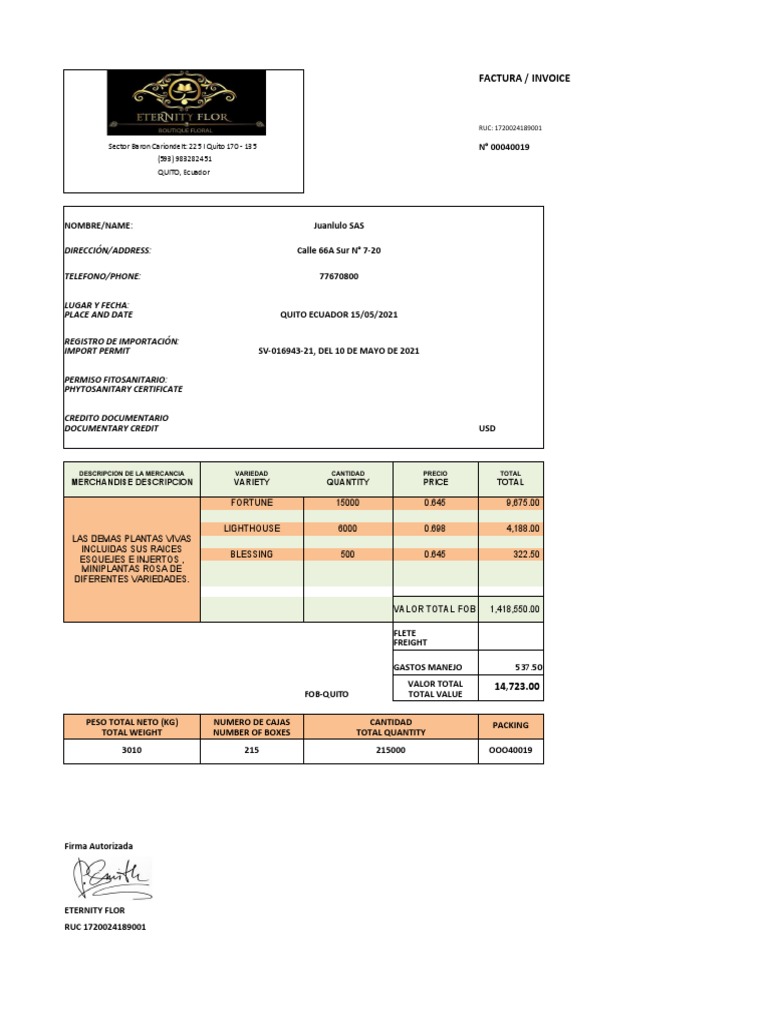 Comercial Invoice | PDF | Business | Comercio internacional (exterior)