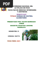 Normas de Control Alimentario