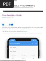 Flutter DataTable + MySQL - MOBILE PROGRAMMING