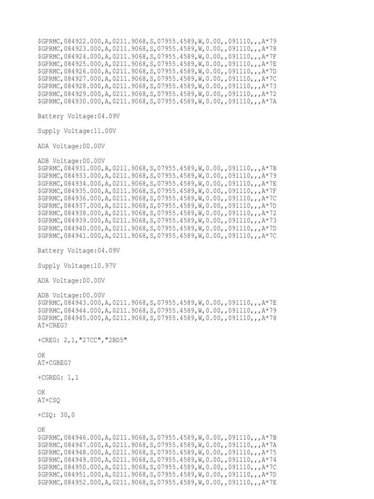 GPS Data Log with Voltage Readings | PDF | Power (Physics) | Building ...