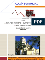 Hidrología Superficial: Tema: Curvas Intensidad - Duración - Frecuencia Método de Gumbel