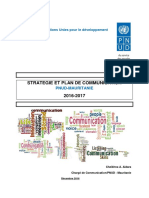 Stratégie Et Plan de Communication PNUD Mauritanie 2016 - 2017 (Draft)