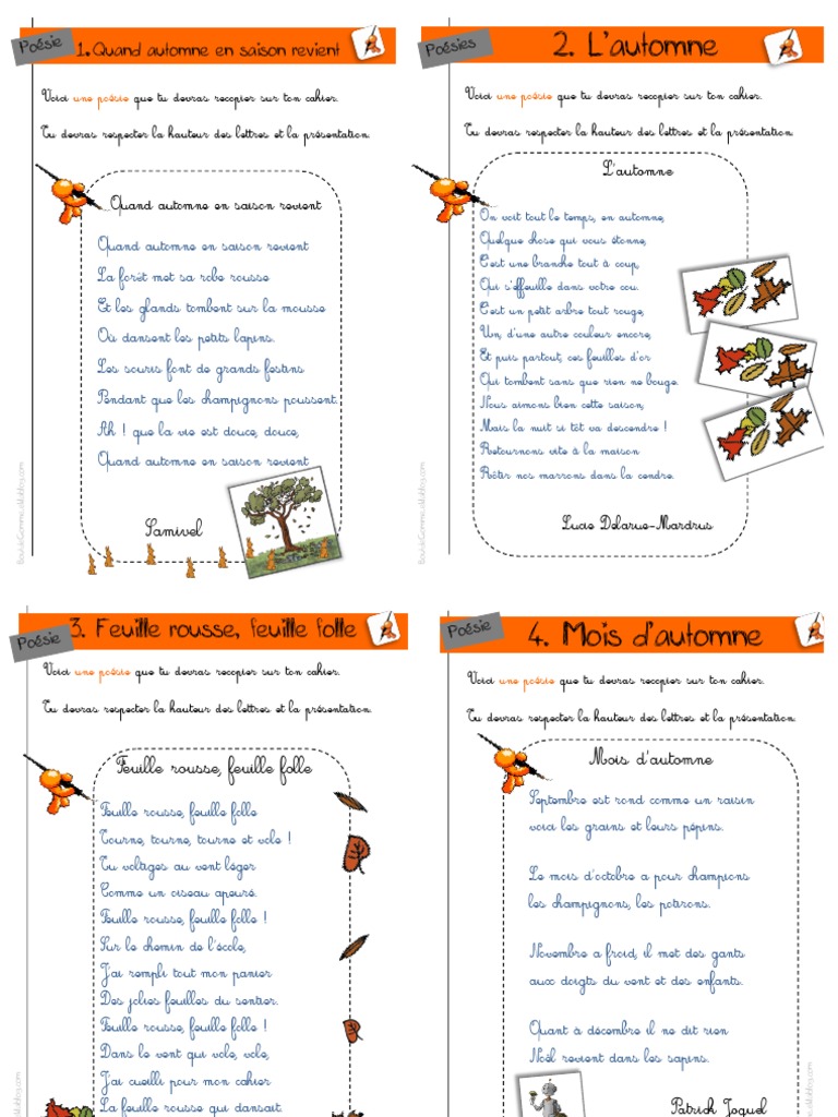 Quand L automne En Saison Revient Rallye Copie Automne | PDF | Plantes | Science