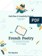 Grade 10 Academic Immersion French Poetry Unit