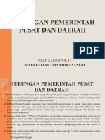 HUBUNGAN PEMERINTAH PUSAT DAN DAERAH - Edit