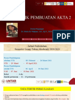 Teknik Pembuatan Akta 2: Dosen Pengampu: Dr. Marta Sri Wahjuni, S.H., SP.N., M.H