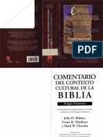 Comentario Del Contexto Cultural Del Antiguo Testamento