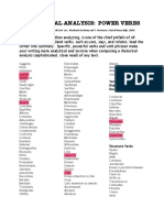 Rhetorical Analysis: Power Verbs