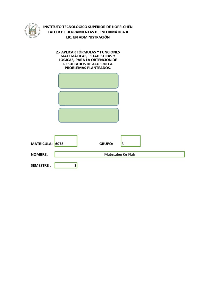 2- Formulas y Funciones Matemáticas y Estadísticas | PDF | Enseñanza de ...