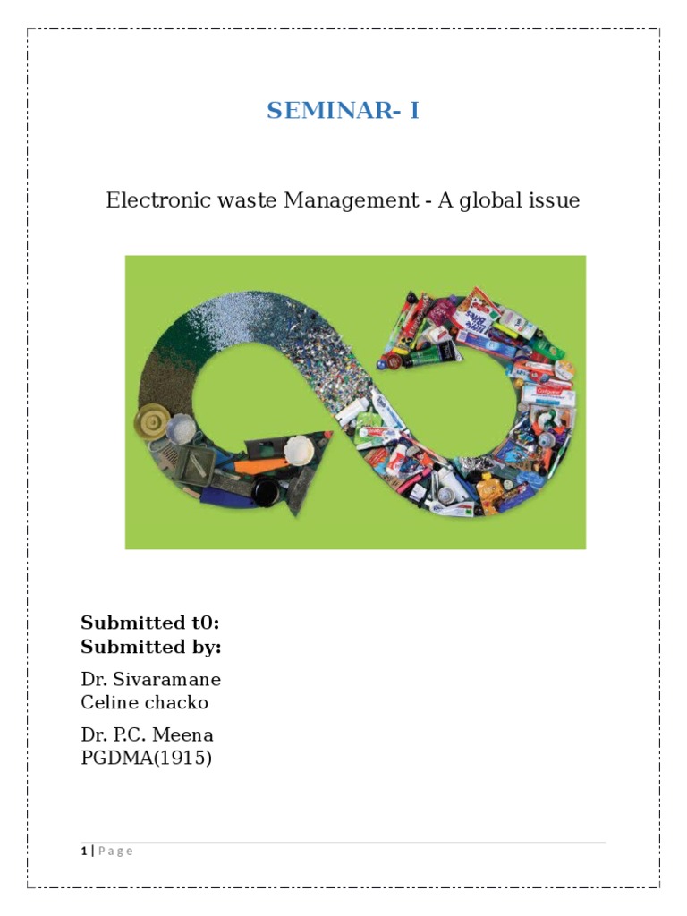Electronic Waste Management 1 | PDF | Electronic Waste | Recycling