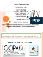 Resolución 2013 de 1986. Diapositivas PDF