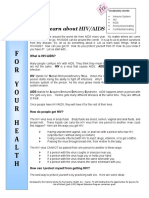 F O R Y O U R H E A L T H: Let Us Learn About HIV/AIDS