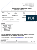 Blue and Gold Password Reset Form