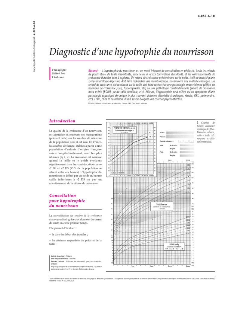Diagnostic D Une Hypotrophie Du Nourrisson Pdf Maladie Cœliaque Gluten