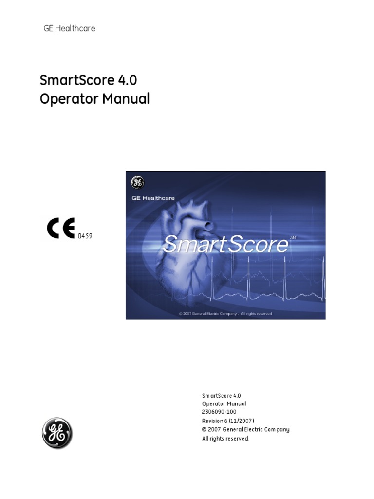 Smartscore 4.0 Operator Manual: Ge Healthcare | PDF | Electromagnetic ...
