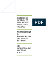 SST-PR-03 Procedimiento Planificacion SG SST