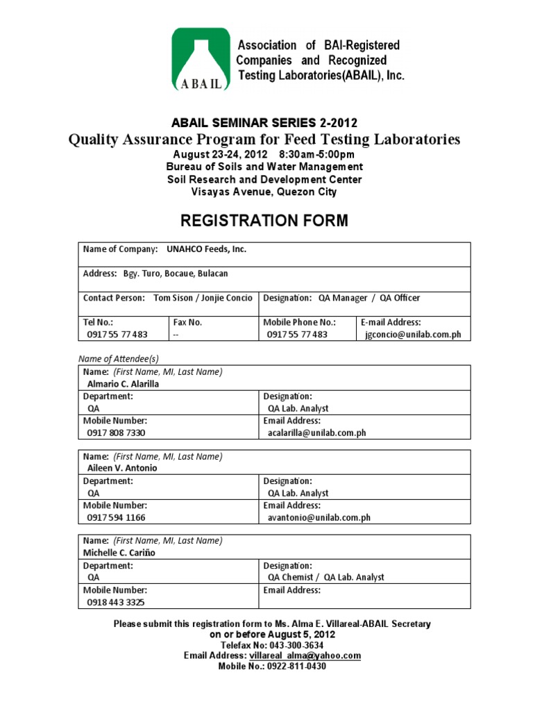 UNAHCO Feeds Seminar Registration Details | PDF